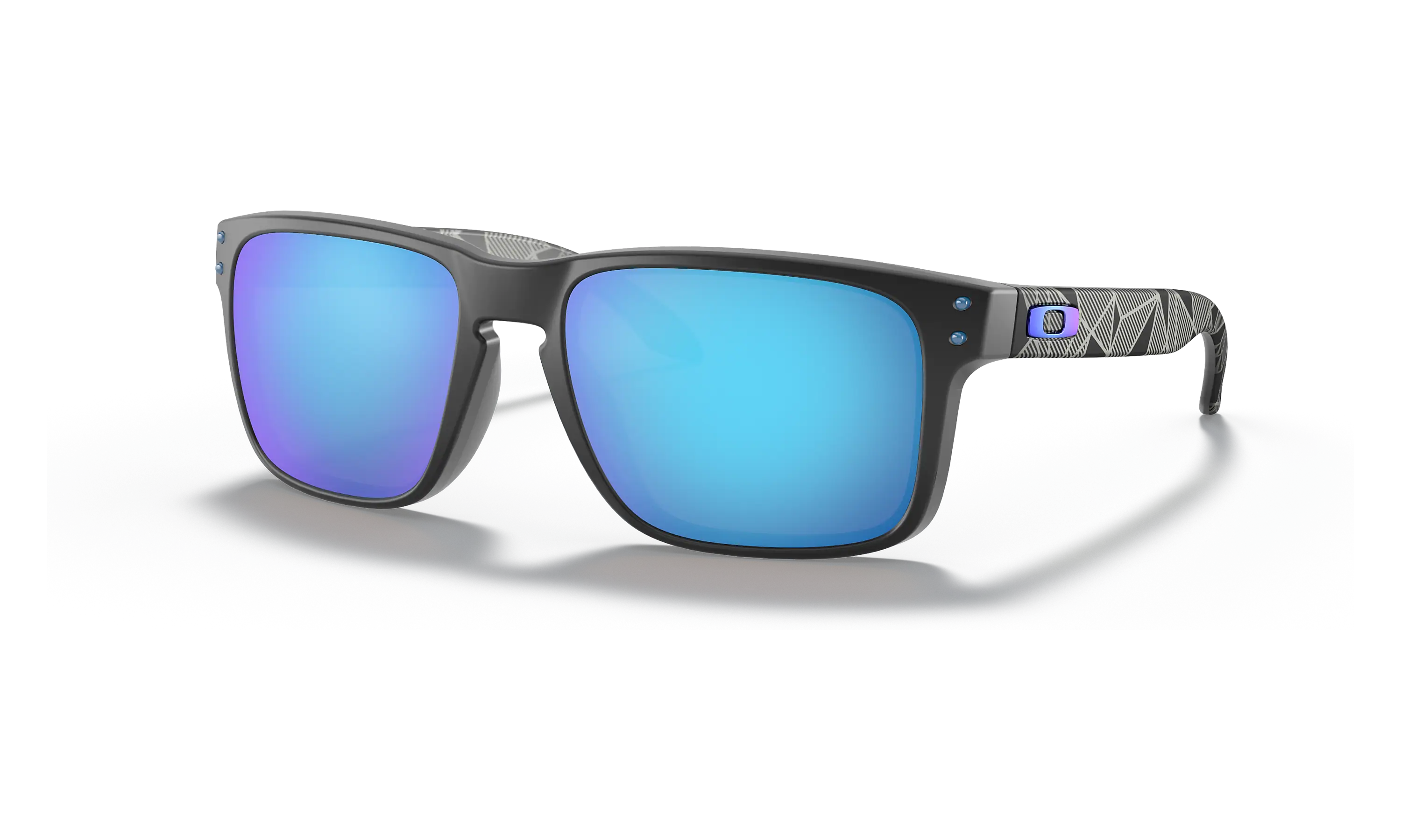 OAKLEY Holbrook Matte Black Prizmatic Prizm Sapphire Polarized 