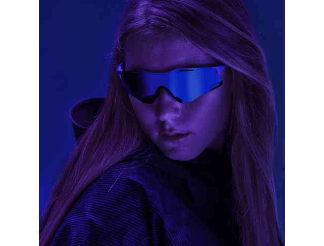 OAKLEY Cybr Zero AURA Collection - Matte Purple/Green Colorshift Prizm Black